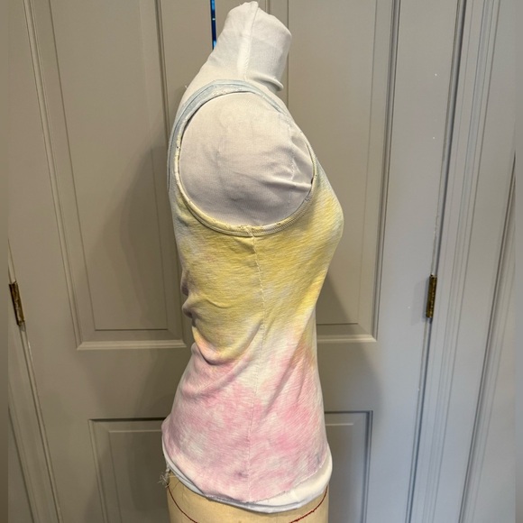 LoveShackFancy Pastel Tie-Dye Scoop Neck Tank Top Medium EUC - Picture 2 of 3